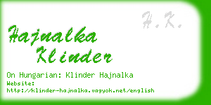 hajnalka klinder business card